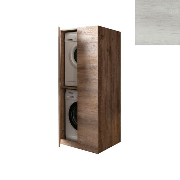 acquista Mobile Lavanderia a Colonna per Lavatrice e Asciugatrice con Ante 70x70x174A cm in Nobilitato Unika Olmo Bianco