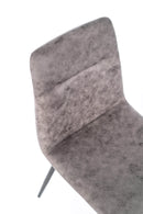 Set 4 Sedie Imbottite 49x48,5x88 cm in Similpelle Grigio Vintage