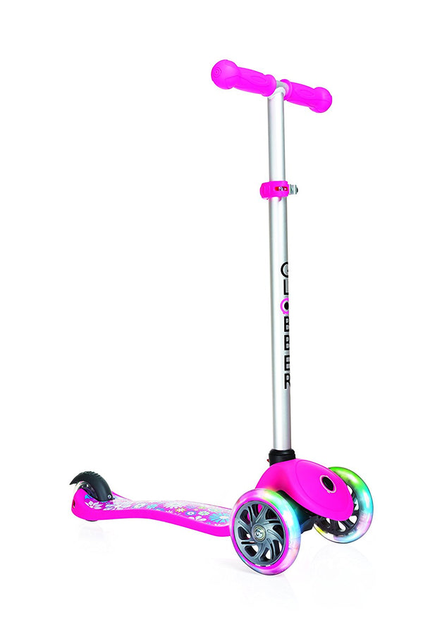 sconto Trottinette à 3 Roues LED 3 Hauteurs Max 50Kg Globber FIRST Fantasy Lights Up Fleurs Roses