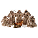 Natività tessuto set 9pz beige cm xh25,5