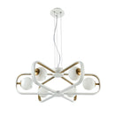 Lampada pendente Modern in Metallo Avola Bianco con Oro