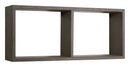 Mensola Rettangolare 2 Scomparti da Parete 70x30x15,5 cm in Fibra di Legno Morgana Rovere Scuro