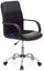 Chaise de bureau opérationnelle en similicuir et tissu noir doux