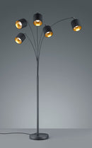 Piantana da Interno  E14 in Metallo Nero Opaco