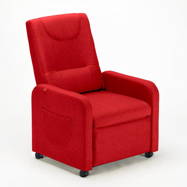 Fauteuil Relax Inclinable Manuel 62x71x100 cm en Tissu Rouge sconto