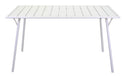 Tavolo da Giardino Pieghevole 140x80x74 cm in Ferro Rovigo Bianco