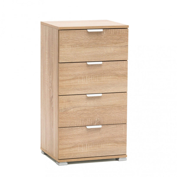 Armoire avec 4 tiroirs Natural 45x38x85 h cm en aggloméré bilaminé marron clair prezzo