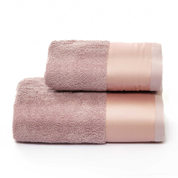 acquista Ensemble Éponge Visage + Serviettes Invité Garrini Hope Rose Satin Ruffle