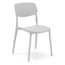 Set 4 Sedie 46x79x54 cm in Polipropilene Elodie Bianca