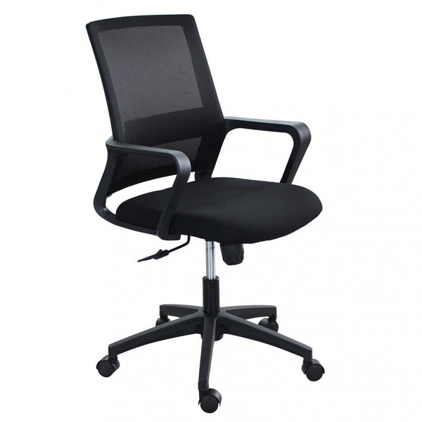 Fauteuil de bureau Mollie 60x58x111/121 h cm en polyuréthane noir online
