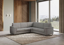 Divano Angolare 5 Posti 226x226x85 cm Marrak in Tessuto Grigio