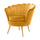 Fauteuil lounge en velours ocre Ventaglio
