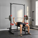 Rack Squat 500 kg 105x157x205 cm con Barra Trazioni e Supporto Bilanciere Regolabile in Acciaio      