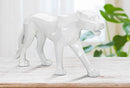 Statua Pantera 70x32,5x18 cm in Poliresina Bianco