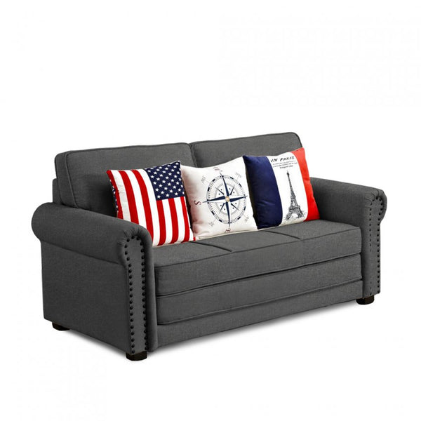 sconto Canapé-lit 180x85x92 cm en tissu gris