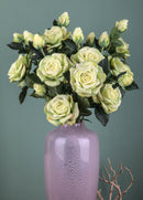 Set 6 Rami Artificiali con 3 Rose Real Touch H 65 cm