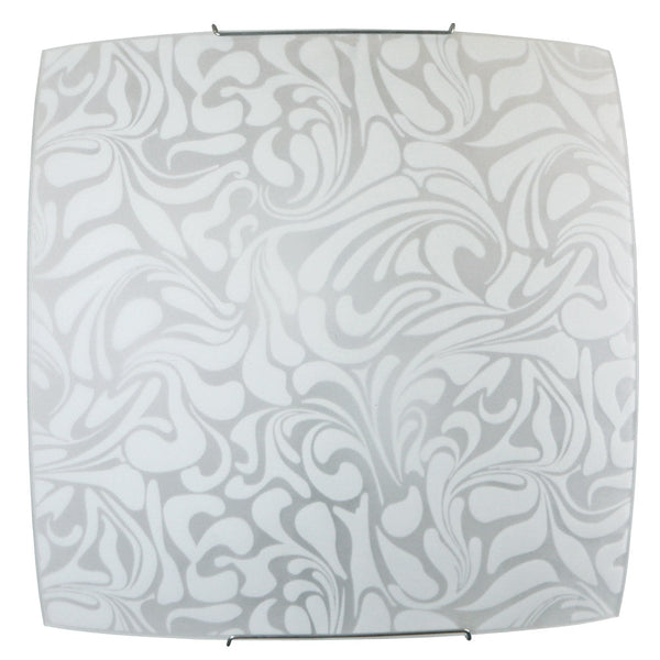 acquista Plafonnier 2xE27 Crochets Fil Acier Plaque Verre Blanc E-Energy Corinna