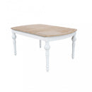 Tavolo Cross Round Allungabile 150/190x100x76 cm  in Legno Bianco