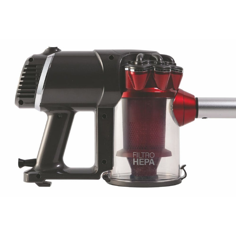 Aspirapolvere Ciclonico con Filo Scopa Elettrica 600W Kooper Airone 2.0 Grigio e Rosso