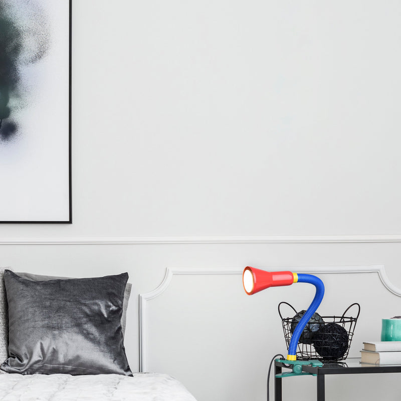 Lampa a morsetto da Interno  E14 in Plastica Multicolore