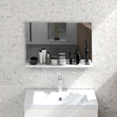 Specchio Bagno a Parete 60x12x40 cm con Mensola Bianco 