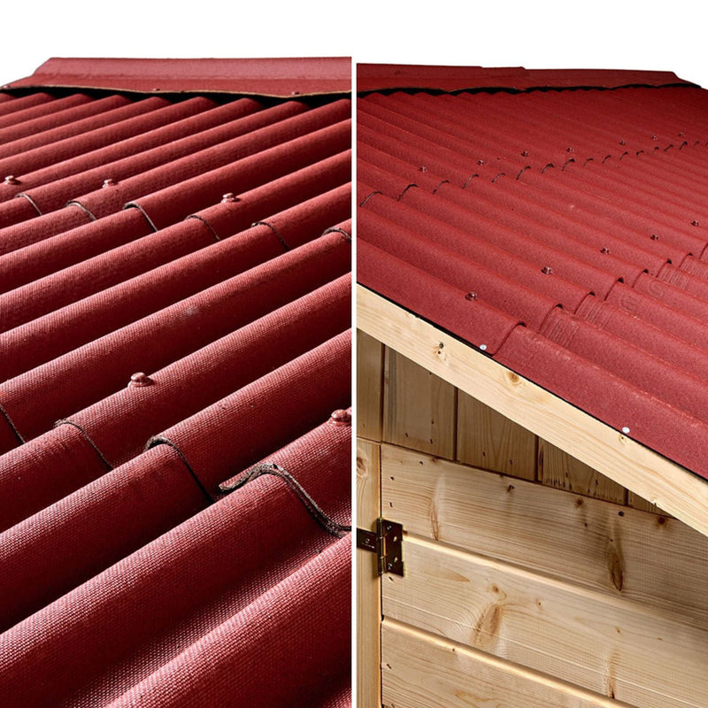 Casetta Box da Giardino 2,8x2,8 m Senza Pavimento in Legno Picea Massello 16mm Eden