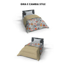 Trapunta Invernale Stampata in Microfibra 300gr Double Face Acquerello Varie Misure