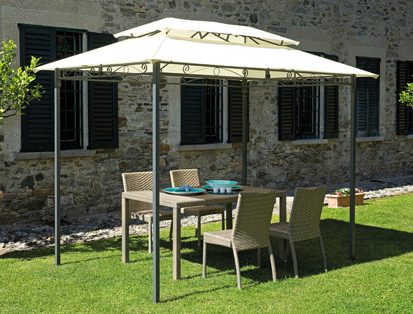 Tonnelle de jardin en fer 3x2m Vorghini Ecru acquista