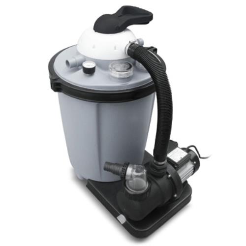 Set Pompa di Filtraggio Alba per Piscine con Connettori 32 e 38 Mm Serbatoio per Sabbia Silica 9500 Lt/H