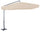 Parasol Décentralisé 3x3m Structure Acier pour Jardin Extérieur Ecru