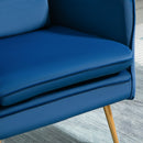 Poltrona Imbottita 63x61x80 cm in Velluto Blu