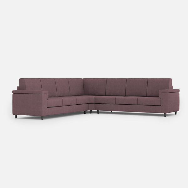 Divano Angolare 7 Posti 286x286x85 cm Marrak in Tessuto Prugna prezzo