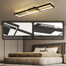 Lampada LED a Soffitto 70x30 cm Dimmerabile 3000-6000K con Telecomando e Interruttore Nero      