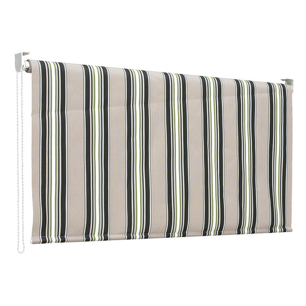 Auvent surbaissé 250x150 cm Tissu polyester à rayures vertes sconto