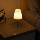 Lampada da Tavolo Ø16,5x30 cm con Luce RGB Senza Fili Ricaricabile Portatile per Interni ed Esterni Bianco e Nero