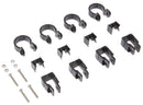 Set 6 Pezzi Morsetti per Palo Ø3 cm in Alluminio Verdemax in Plastica Antracite   