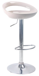 Sgabello con Alzata a Gas e Seduta Girevole in ABS Motti Seattle Beige Lucido