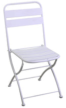 Set Tavolo e 2 Sedie Pieghevoli da Giardino in Metallo Rovigo Bianco