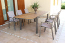 Tavolo Cayman Allungabile 160/240x95x75 h cm in Alluminio Taupe