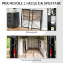 Scrivania Pieghevole 90x45x74 cm in Legno e Metallo Marrone