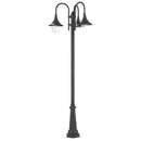 Lampada Palo Alto da Giardino 3 Luci E27 in Alluminio Sovil Nero
