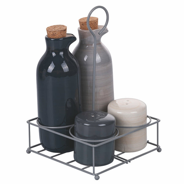 sconto Ménage 5 Pièces en Céramique avec Support Métallique VdE Tivoli 1996 Baita Stones