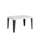  Tavolo Allungabile 140-400x90x77 cm Flame Bianco Frassino Telaio Antracite