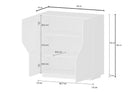 Credenza Alta 100x43x106 cm Alien Ardesia e Acero Pereira