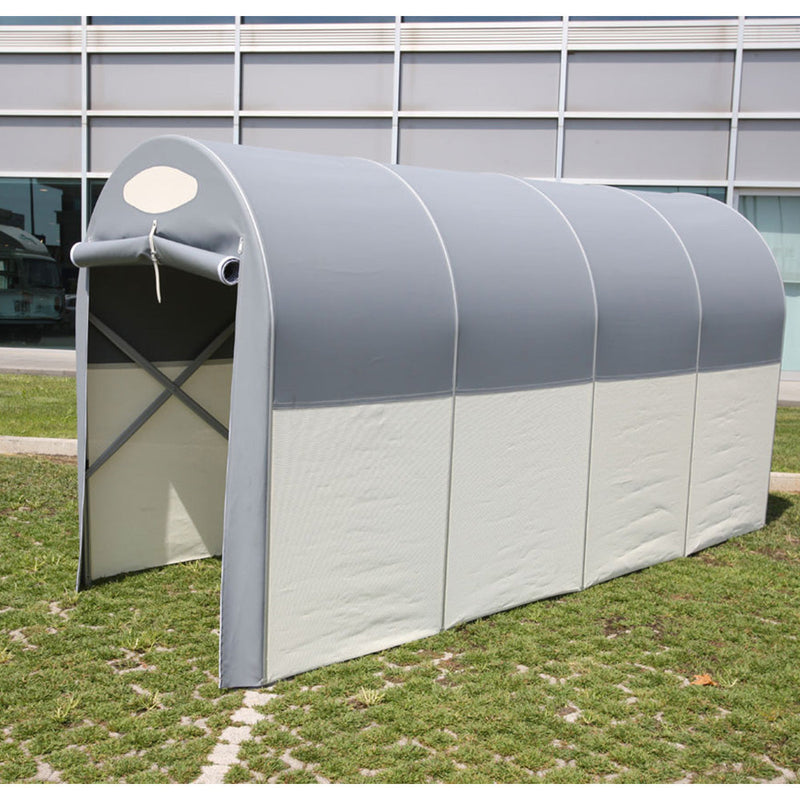 Motobox a Tunnel Copertura Box in PVC per Moto Scooter - 270x120xh155 cm\/Grigio Maddi