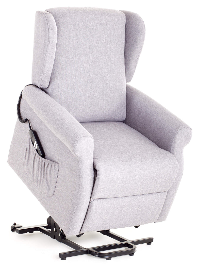 Poltrona Alzapersona Elettrica 2 Motori in Tessuto Vittoria Grigia