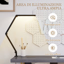 Lampada da Scrivania LED Dimmerabile con Morsetto e Braccio Regolabile Nero      