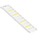 Rampa Pieghevole per Cani per Auto a 10 Gradini 154x40x7,5 cm con Strisce e Piedini Antiscivolo in PP e TPR Bianco      
