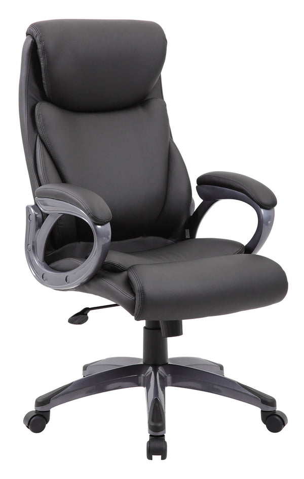 acquista Chaise de bureau présidentielle en similicuir noir Motti Tiger