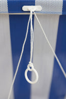 Lettino Prendisole da Giardino in Alluminio con Tettuccio Soriani Riccione Bianco/Blu